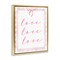 Stupell Industries Cursive Love and Pink Bow Floating Frame, design by Lucille Price